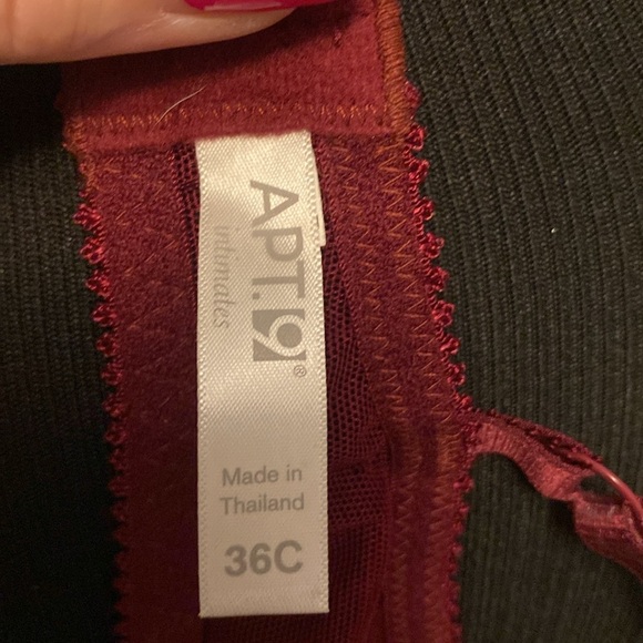 Apt. 9 Sexy Wine Color See Thru Lace Bra Sz 36C NWOT - Picture 6 of 6